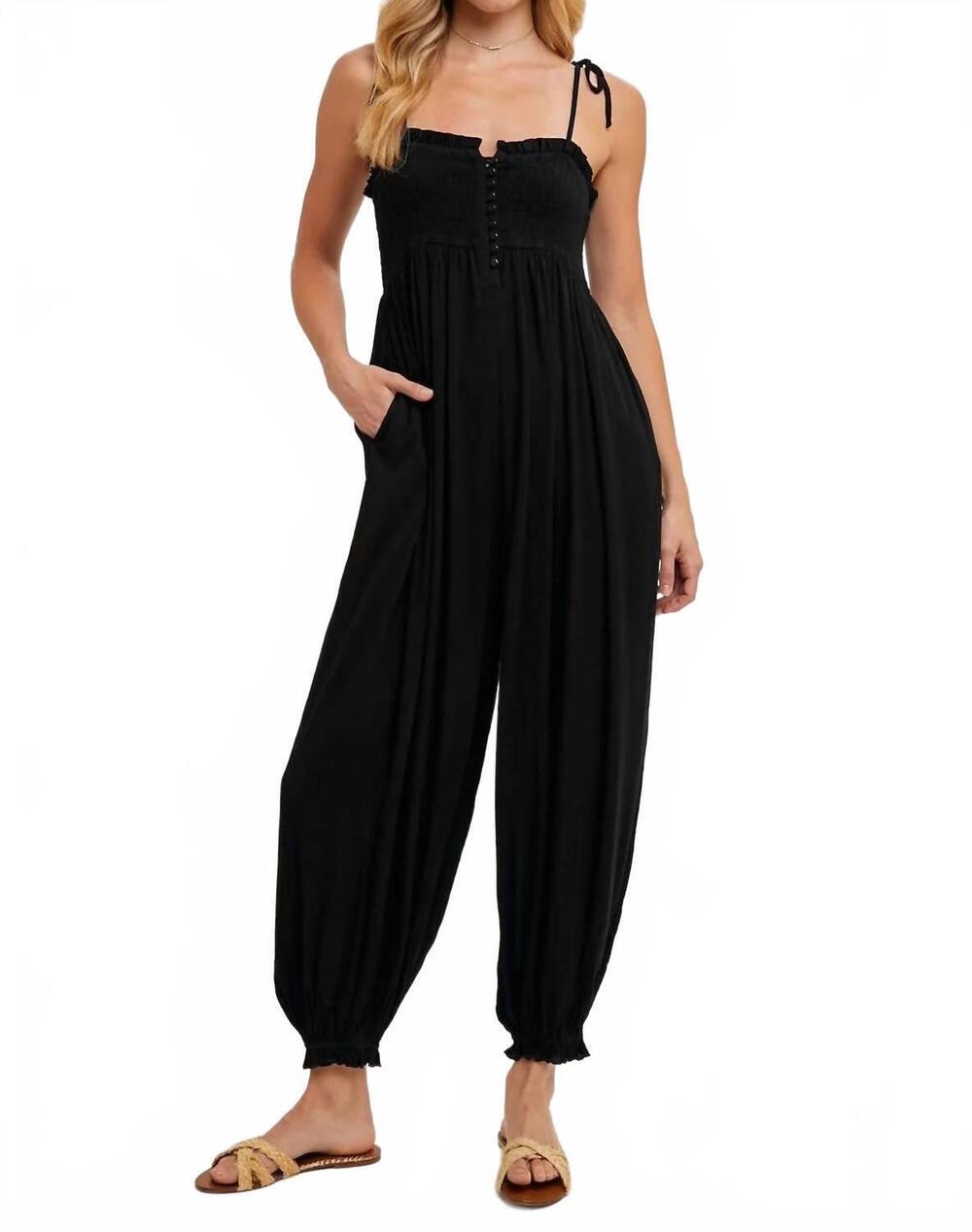 NEW BLUIVY jenna jogger jumpsuit in black